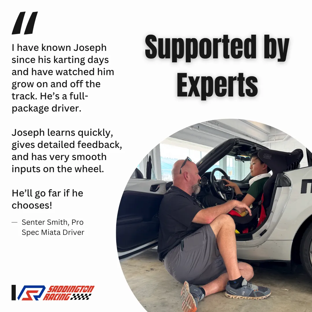 Senter Smith pro spec miata driver testimonial — Joseph Saddington is a full-package driver